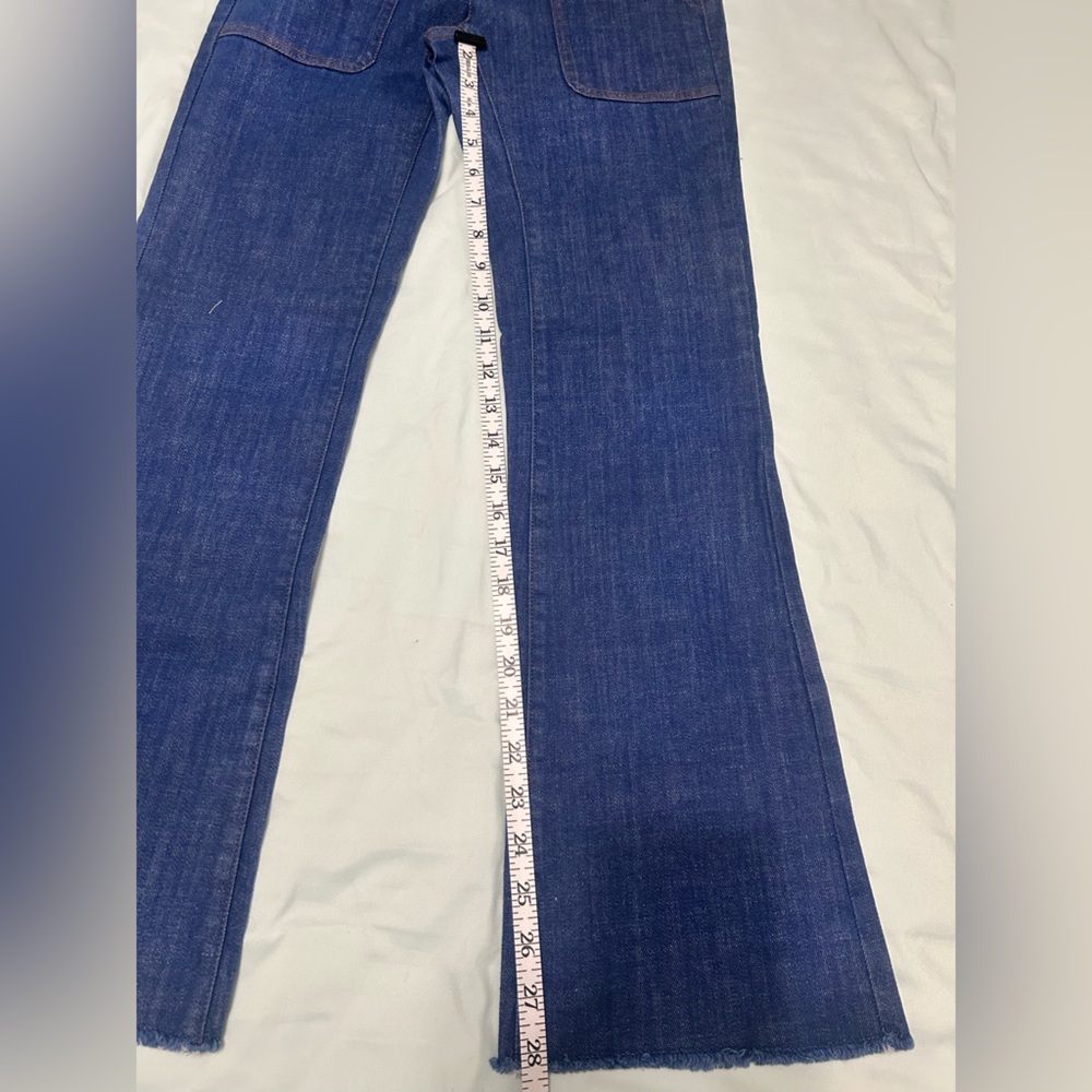 Bonpoint Blue Flare Wide Leg Jeans - Picture 9 of 11